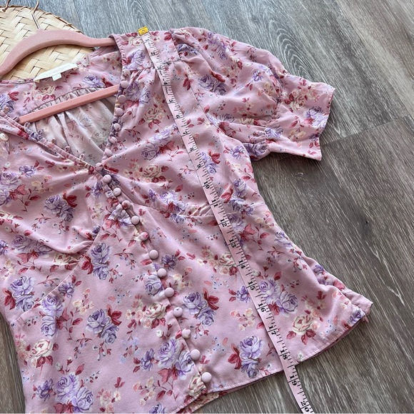 Nwt Loveshackfancy sansom blouse warm taupe sienna 100% silk - Picture 5 of 11